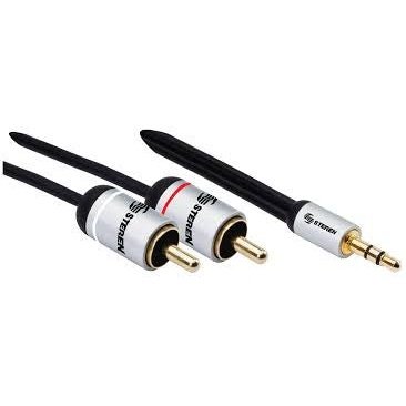 3ft 3.5mm Stereo Plug to 2-RCA Plug Y Cable