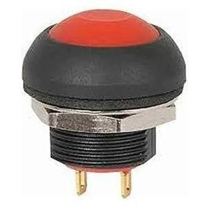 SPST, ON -OFF, Sealed Miniature Push Button Switch, Red