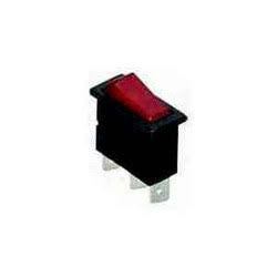 SPST, ON-OFF, 12V Lighted Snap In Rocker Switch 20A, Red