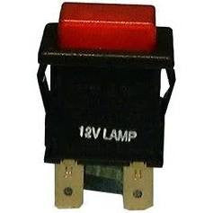 ON-OFF, Amber Lighted Mini Push Button Switch, SPST