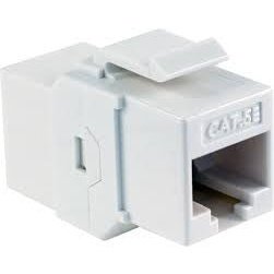 Cat 5e RJ45 Keystone Feed-thru - WHITE