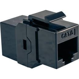 Cat 6 RJ45 Keystone Feed-thru - BLACK