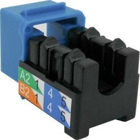 CAT5E Data Grade Keystone Jack, RJ45, 8×8, Blue