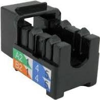 CAT6 Data Grade Keystone U-Jack, RJ45 90° 8×8, Black