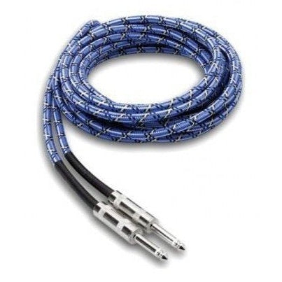 Cloth Guitar Cable BU/WH/BK 18 ft