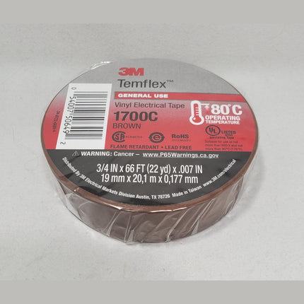 3M™ 3M1700C, Temflex™ Vinyl Electrical Tape 1700, Brown