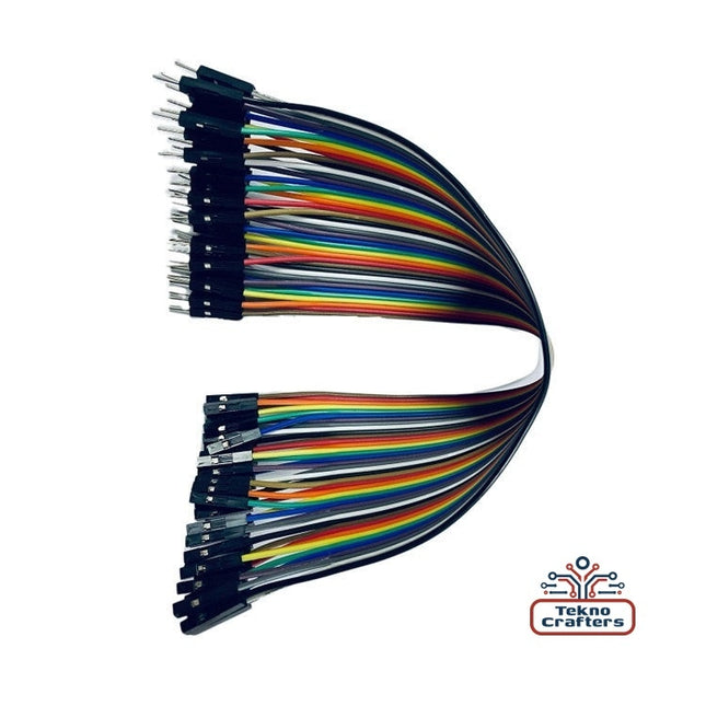 40-pin M/F Multi-Color Ribbon Cable Jumper Wires