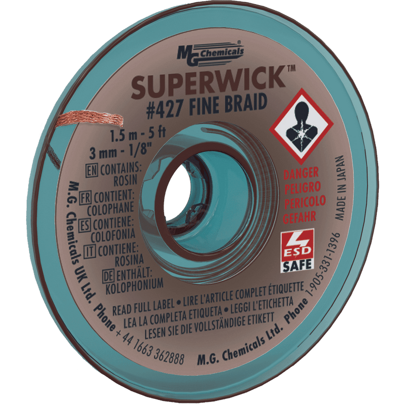 SUPERWICK - #5 Brown No-Static 5ft 0.125 diameter