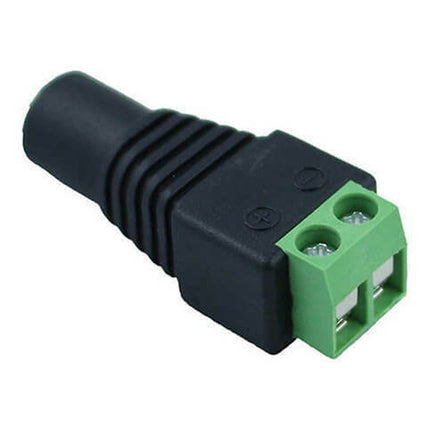 Coaxial Power Plug - 2.1mm x 5.5mm to Solderless Terminal - 5 Pk