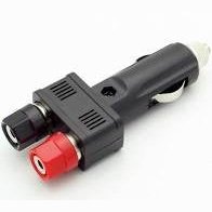 Cigarette Lighter Plug w/Binding Posts - 10A
