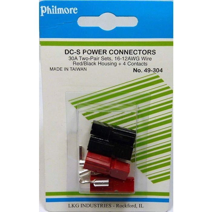 30A DC-S Power Connectors - 2x Red/Black