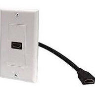 HDMI 1-Port Decorator Wall Plate White