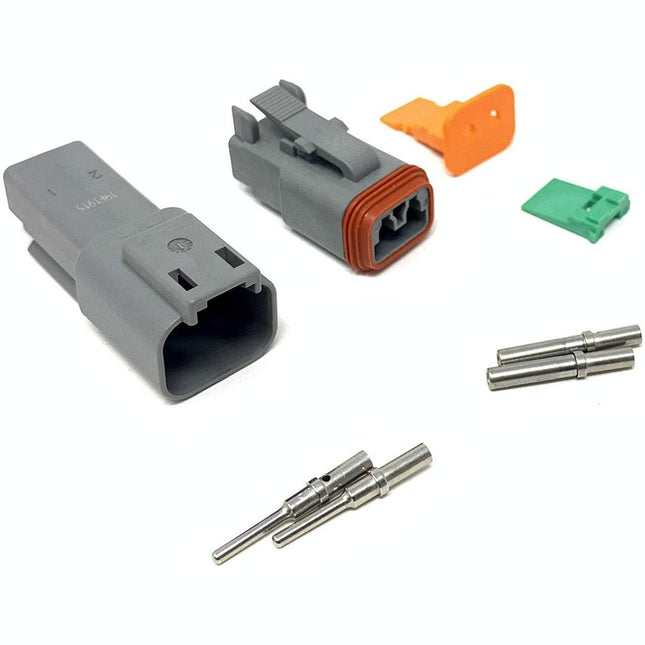 DT 2-pin PA66 plug/jack set 20-16AWG