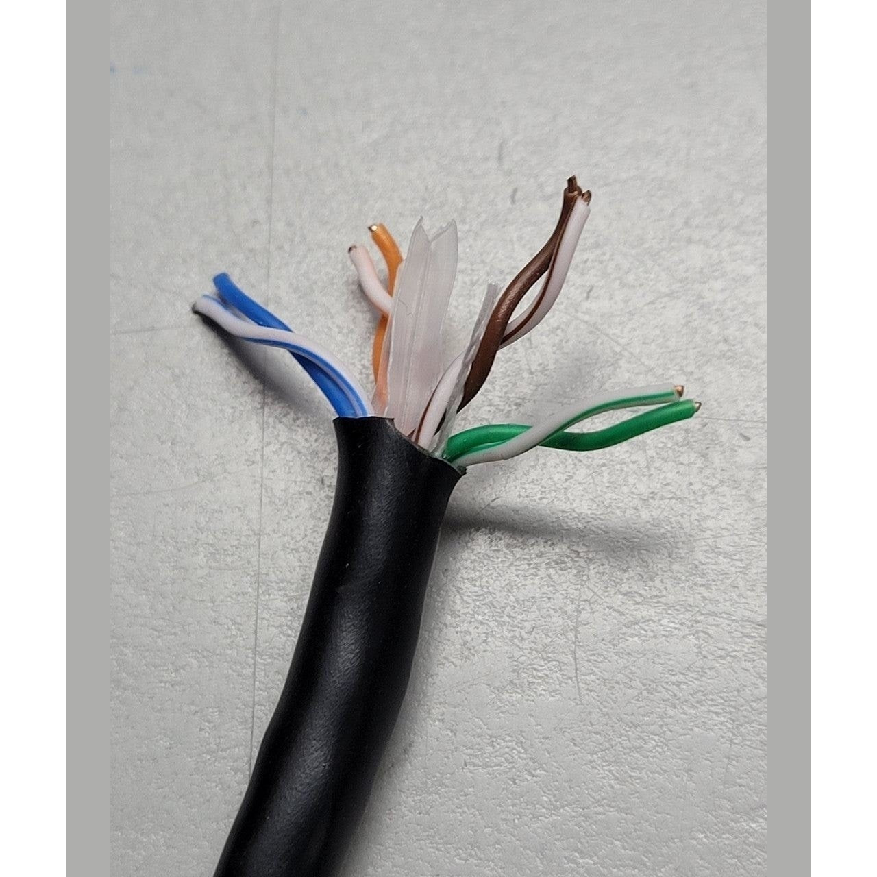 Wavenet Bulk Black CAT 6E 600MHz UTP RISER (CMR) CABLE 1000' BOX (PACK ...