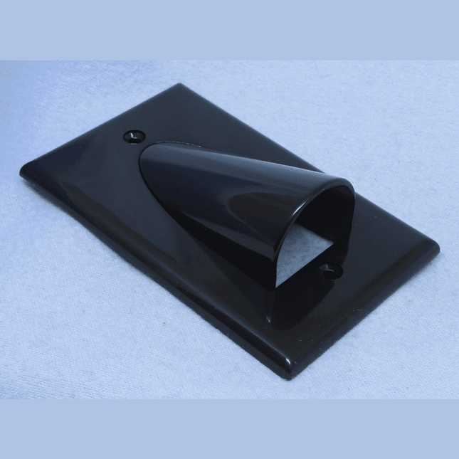 Canopy Plate Single Gang Standard - Black