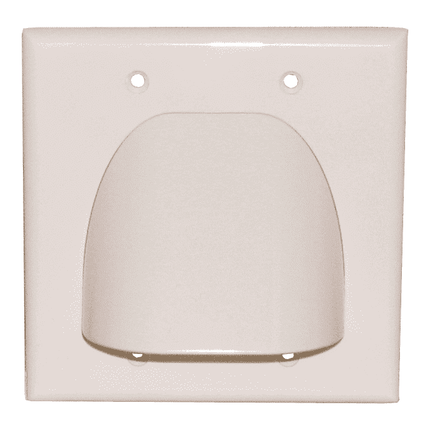 Canopy Wall Plate Double Gang Standard-White