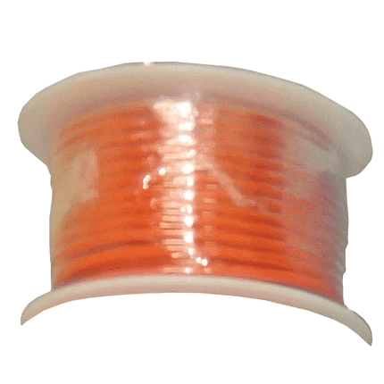 22 AWG Solid Core Copper Wire, Orange, 100 ft.