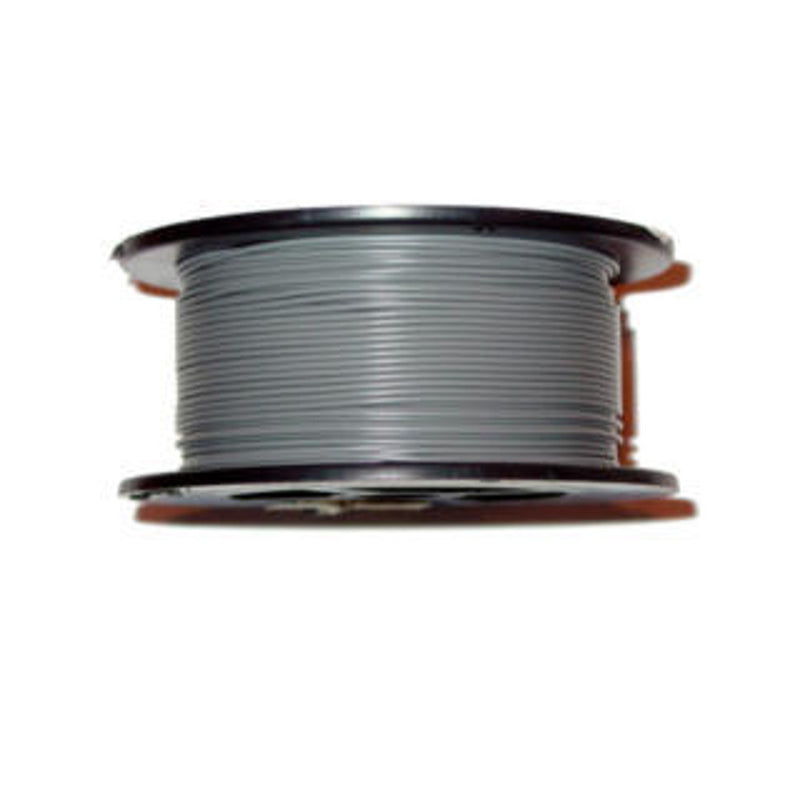 22 AWG Solid Core Copper Wire, Grey, 100 ft.
