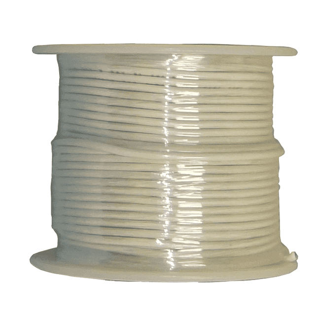16 AWG Stranded Copper Wire, White, 100 ft.