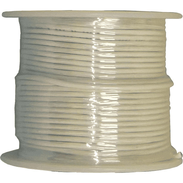 26 AWG Stranded Copper Wire, White, 25 ft.