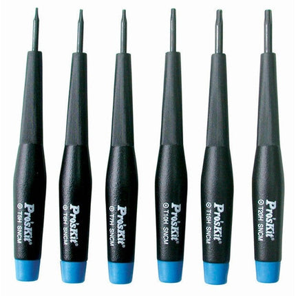 Precision Screwdriver Set, Security Star Tip, 6 Pack