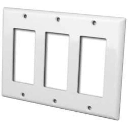 Triple Gang Decora Faceplate - White