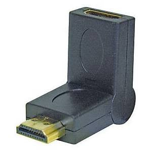 Right-Angle 180-degree Swivel HDMI Male-Female Adaptor