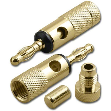 Banana Plug Screw Type Gold Plated OD: 6mm, Black