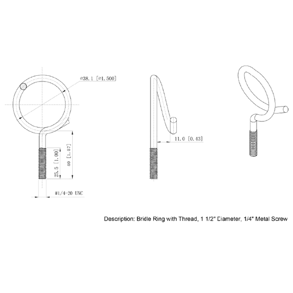 1.50" Bridle Rings for Cable Management, Box of 100 pcs.