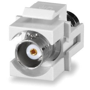 BNC Keystone Connector Module, White