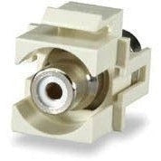 RCA White Feed-Thru Keystone Connector M