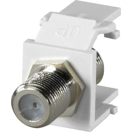 RCA Feed-Thru Keystone Connector, White