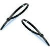Cable Tie, 4" Long, UL Rated, 18lb Tensile Strength, PA66, Black, 100/pkg