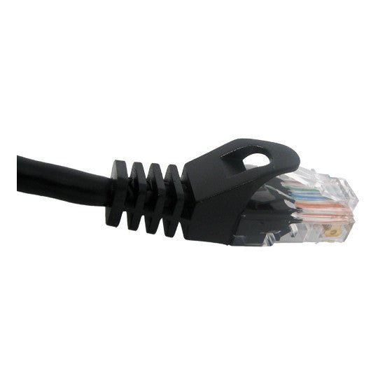 10 ft. Black Cat5e Patch Cable Molded Boot
