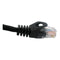 1 ft. Black Cat5e Patch Cable Molded Boot