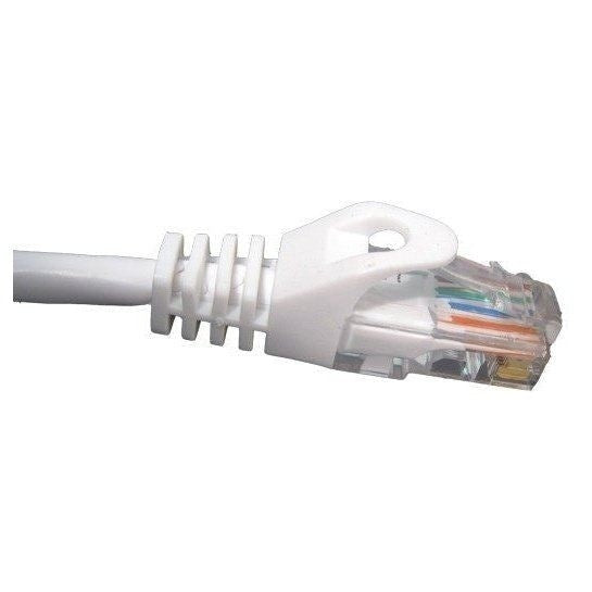 1 ft. White Cat5e Patch Cable Molded Boot