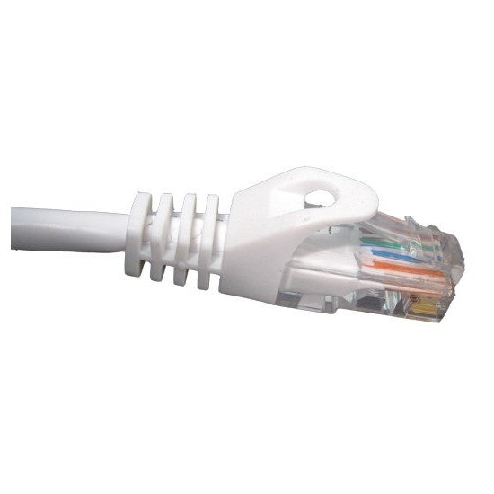 2 ft. White Cat5e Patch Cable Molded Boot