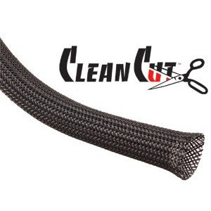 3/4in. Expandable Braided Sleeving "Flexo Clean Cut" Black 75ft