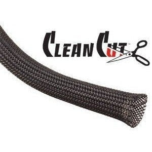 1.25in. - Black Expandable Braided Sleeving "Flexo Clean Cut" 50ft MiniSpool