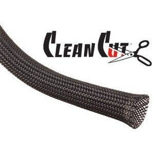 1.25in. - Black Expandable Braided Sleeving "Flexo Clean Cut" 50ft MiniSpool