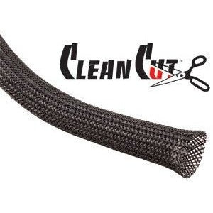 1.5in. Black Expandable Braided Sleeving "Flexo Clean Cut" 100ft MiniSpool