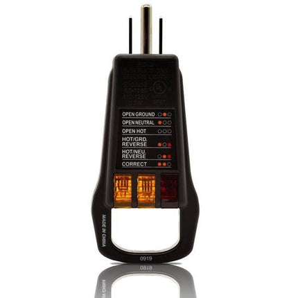 COMMERCIAL AND RESIDENTIAL GFCI RECEPTACLE TESTER : TESTS 3-WIRE RECEPTACLES- ET100