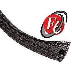 1in. - Black Expandable Braided Sleeving "Flexo F6" Black Box 50ft