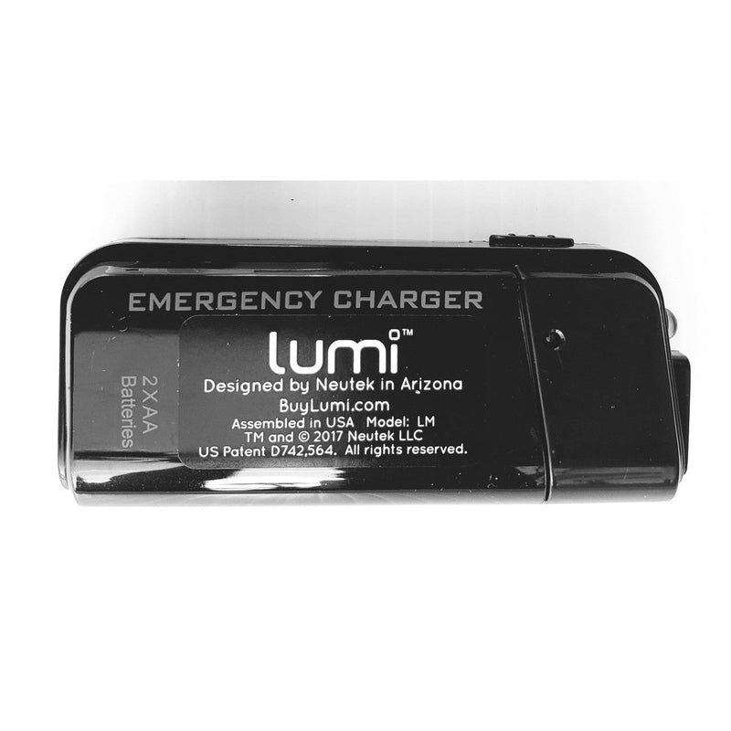 LUMi GO™ USB PowerBank, 2 x AA Battery, Black