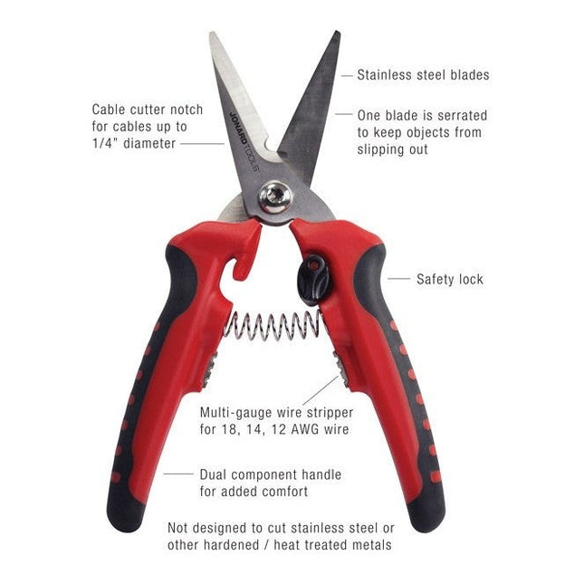 Heavy Duty Scissor with Wire Stripper