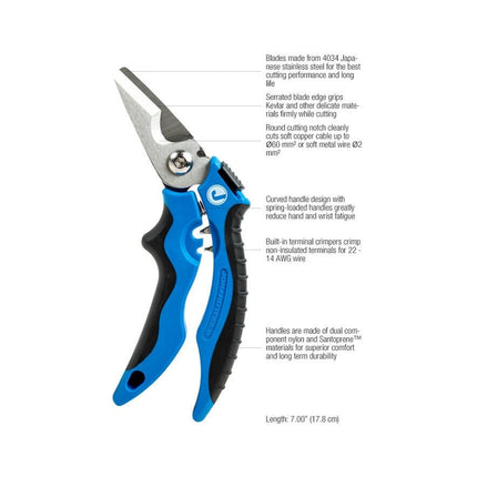 Multi-function Kevlar® & Wire Cutting Shears, 7"