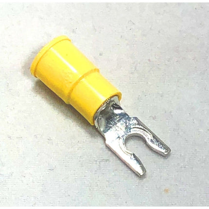 12-10AWG Vinyl Insulated Locking Fork Terminal for #6 Stud, 50/pack