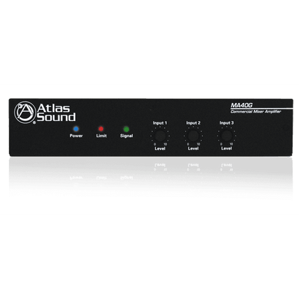 Atlas Sound MA40G 3-Input, 40-Watt Mixer Amplifier