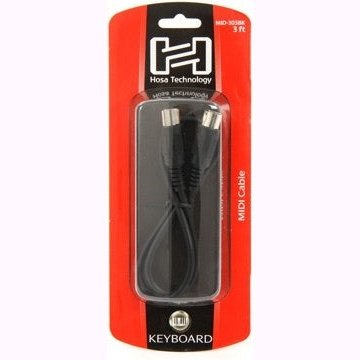 5-pin MIDI Cable 3ft. Black