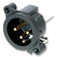 NC3MAAH 3 Pole Male XLR Receptacle